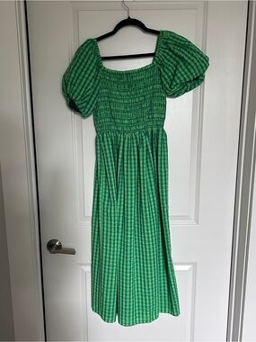 Never Fully Dressed Bright Green Smocked Top